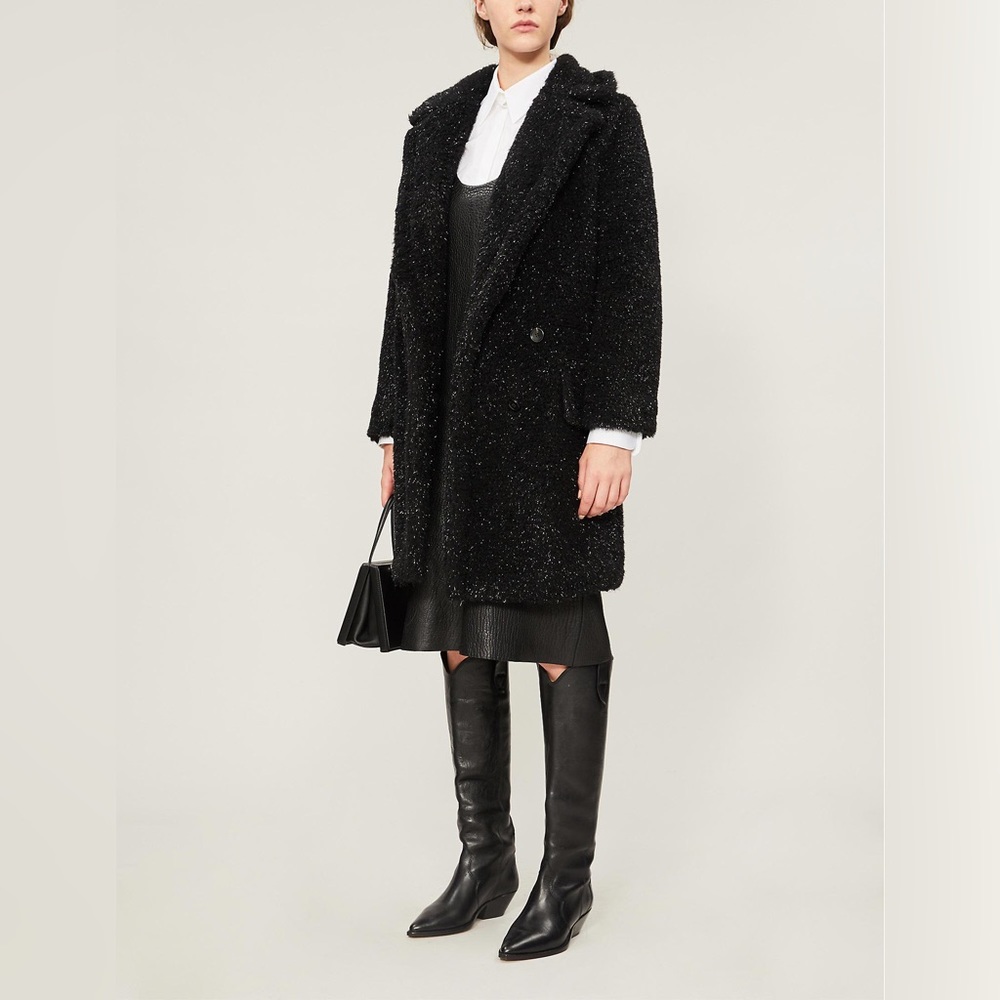đź–¤BNWT MAX MARA SPARKLY BLACK TEDDY COATđź–¤ - Picture 5 of 14
